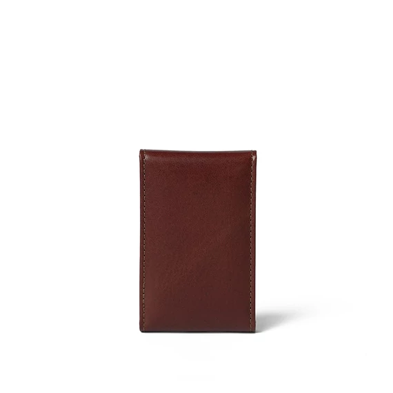 Leather Cardholder Small Marone