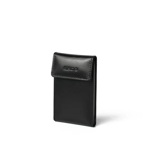 Leather Cardholder Small Noir