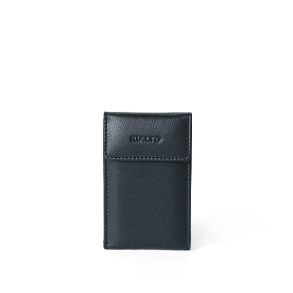 Unisex olasz bőr kártyatartó, Nappa Leather Cardholder Small, sötétkék színben