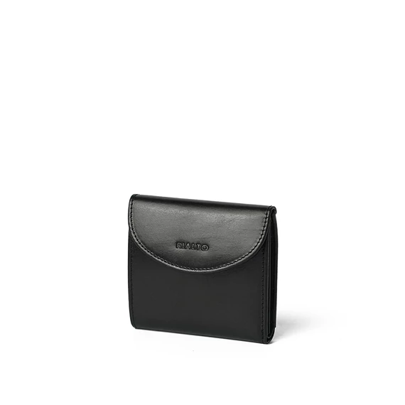  Leather Wallet Midi Noir