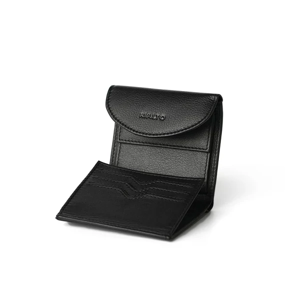 Nappa Leather Wallet Midi Noir