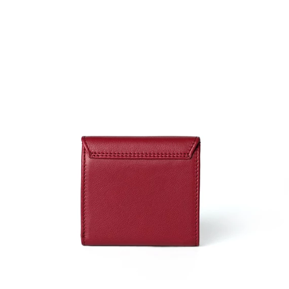 Nappa Leather Wallet Midi Ruby
