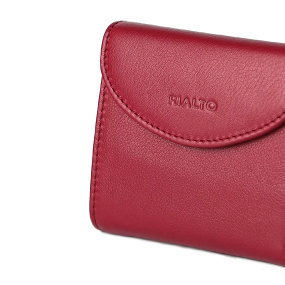 Nappa Leather Wallet Midi Ruby