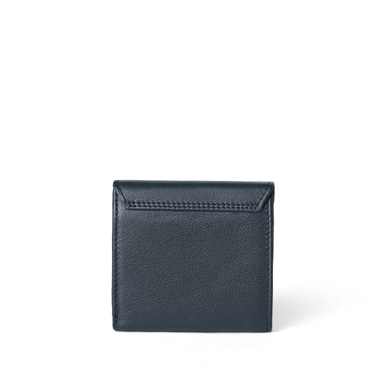 Nappa Leather Wallet Midi Navy