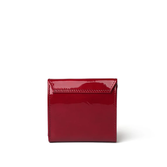 Patent Leather Wallet Midi Ruby