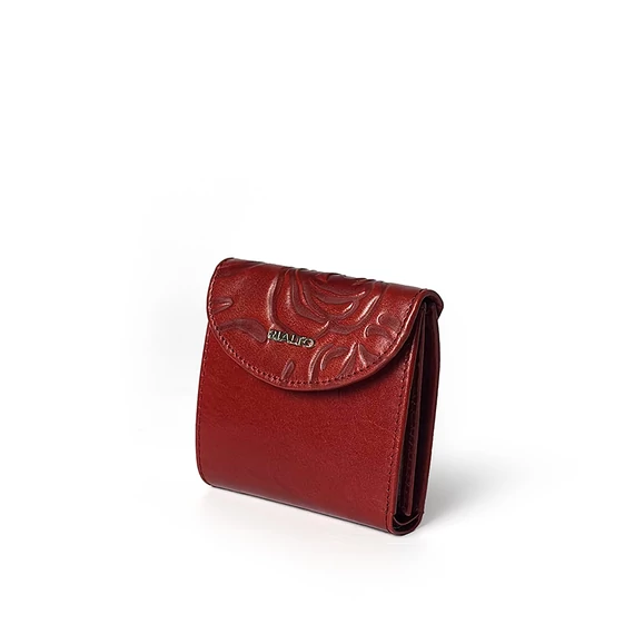 Rosa Leather Wallet Mini Ruby