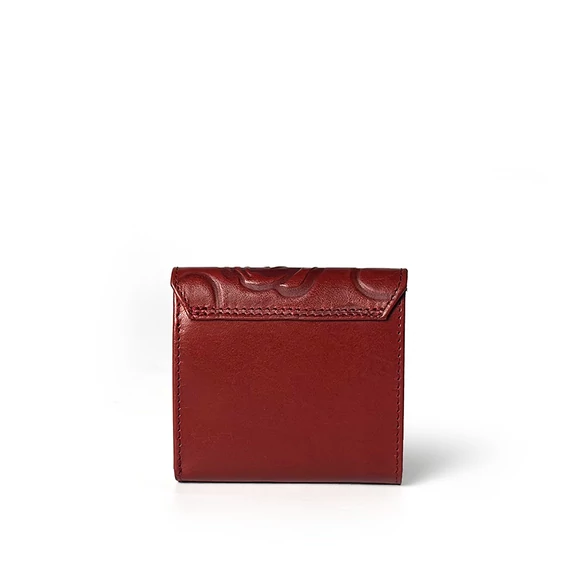 Rosa Leather Wallet Mini Ruby