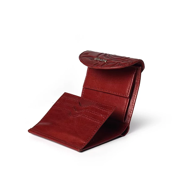 Rosa Leather Wallet Mini Ruby