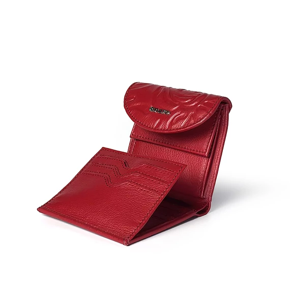 Rosa Nappa Leather Wallet Mini Ruby