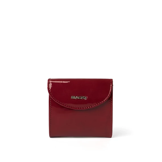 Női olasz lakkbőr pénztárca, Patent Leather Wallet Midi, piros színben
