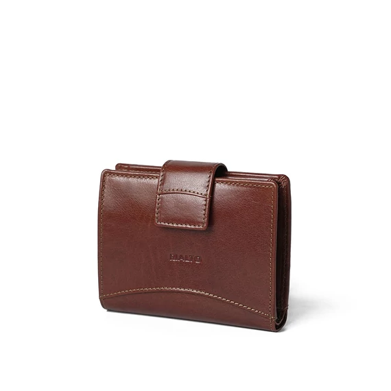  Leather Wallet Midi Marone