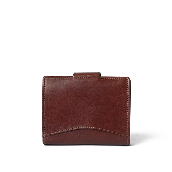  Leather Wallet Midi Marone