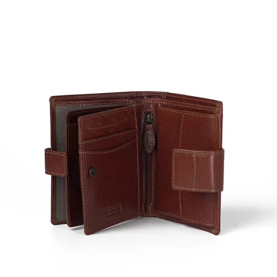  Leather Wallet Midi Marone