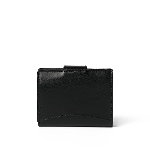  Leather Wallet Midi Noir