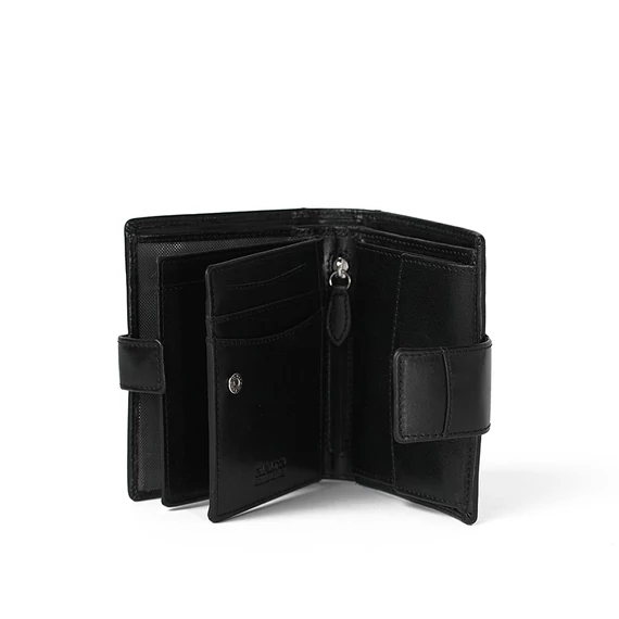  Leather Wallet Midi Noir