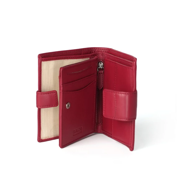 Nappa Leather Wallet Midi Ruby