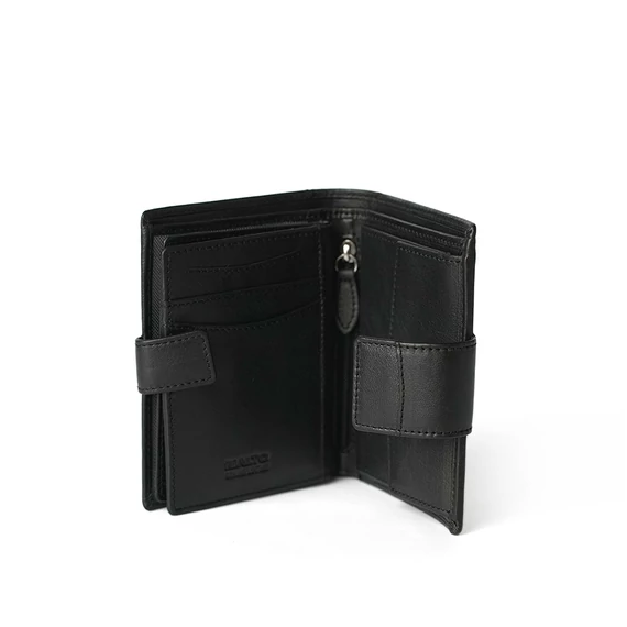 Nappa Leather Wallet Midi Noir