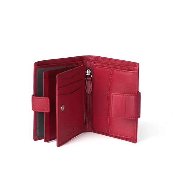Nappa Leather Wallet Midi Ruby