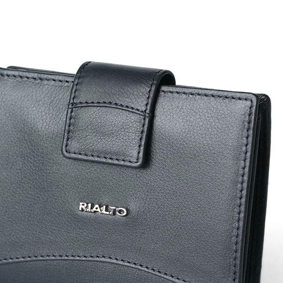 Nappa Leather Wallet Midi Navy