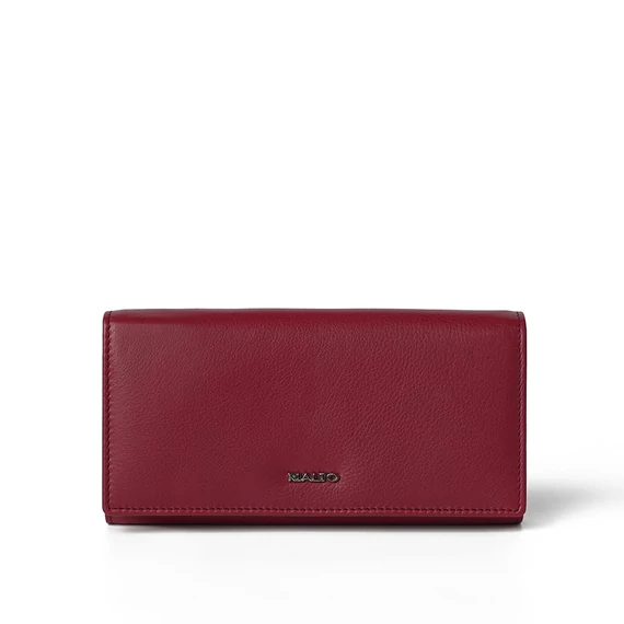 Női olasz bőr pénztárca, Nappa Leather Wallet Grande, piros színben