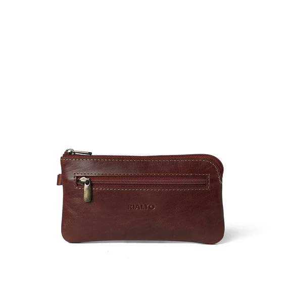 Unisex olasz bőr kulcstartó, Leather Keyholder, barna színben