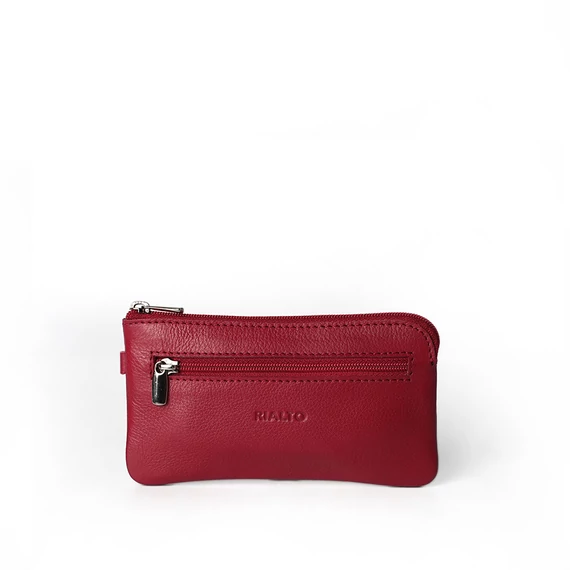 Férfi olasz bőr kulcstartó, Nappa Leather Keyholder, piros színben