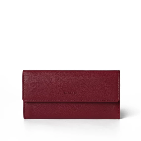 Női olasz bőr pénztárca, Nappa Leather Wallet Grande, piros színben