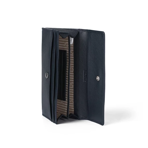 Nappa Leather Wallet Grande Navy