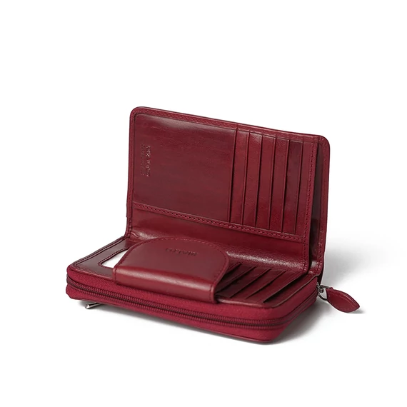  Leather Wallet Midi Ruby