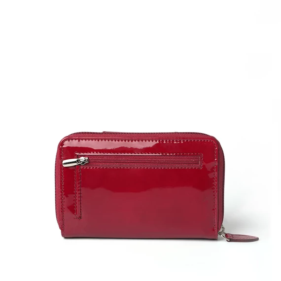 Patent Leather Wallet Midi Ruby
