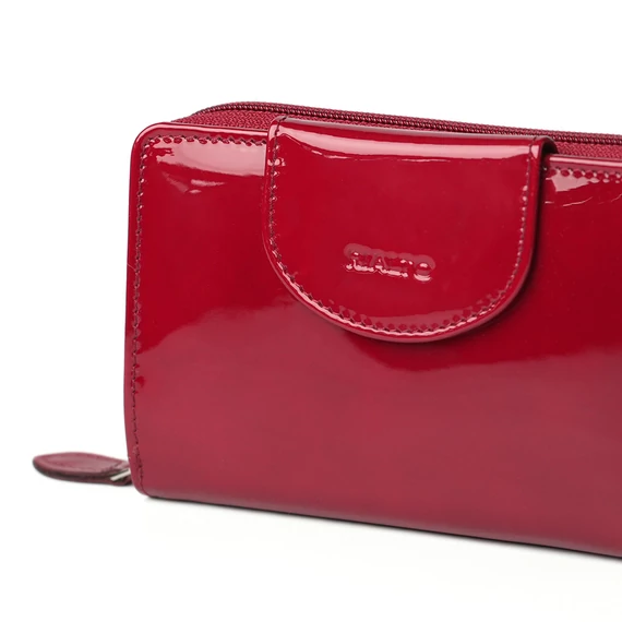 Patent Leather Wallet Midi Ruby