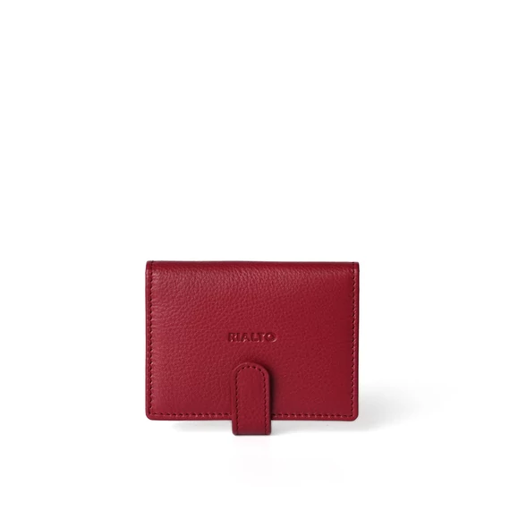 Olasz bőr kártyatartó, Nappa Leather Cardholder, piros színben