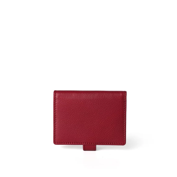 Nappa Leather Cardholder Ruby