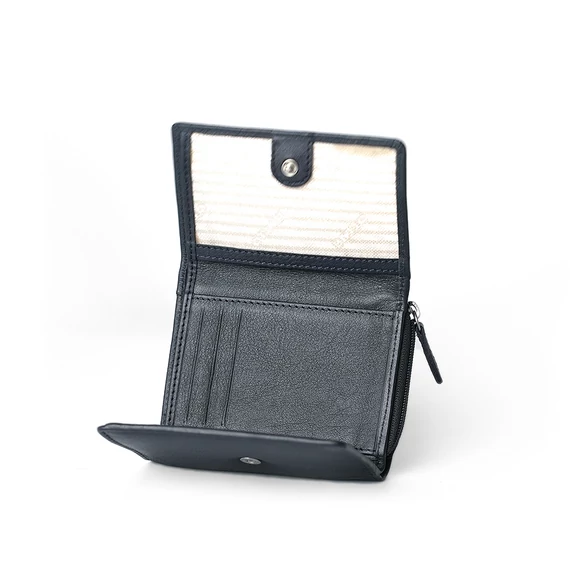  Nappa Leather Wallet Midi Navy