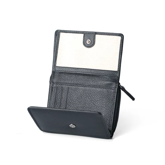  Nappa Leather Wallet Midi Navy