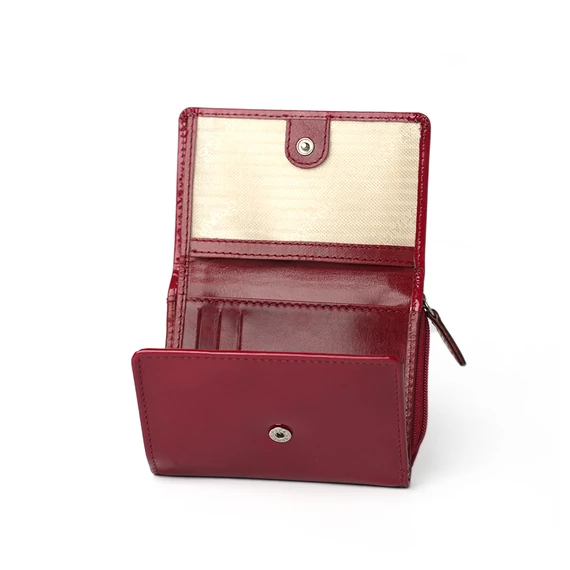Patent Leather Wallet Midi Ruby