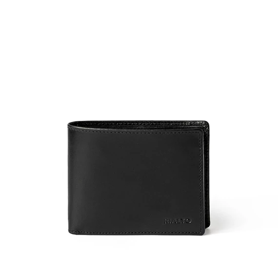 Férfi olasz bőr pénztárca, Vachetta Leather Wallet, fekete színben