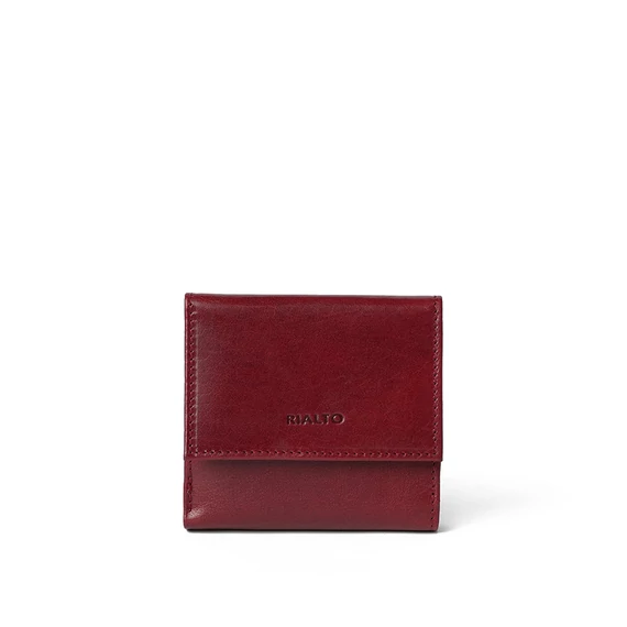 Női olasz  bőr pénztárca, Leather Wallet Midi, piros színben