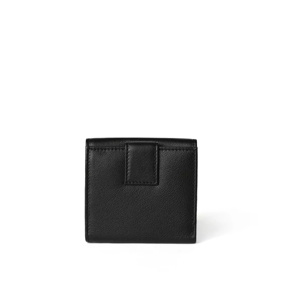 Nappa Leather Wallet Midi Noir