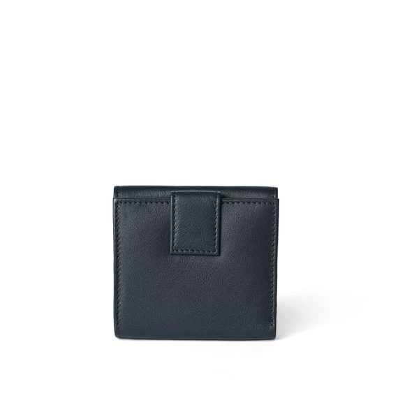 Nappa Leather Wallet Midi Navy