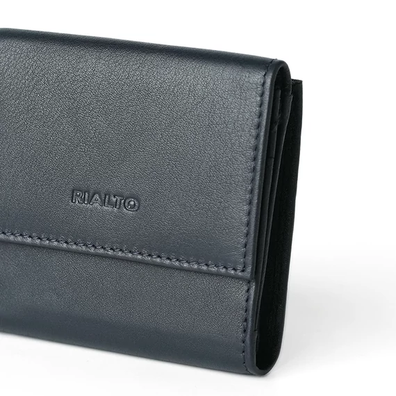 Nappa Leather Wallet Midi Navy