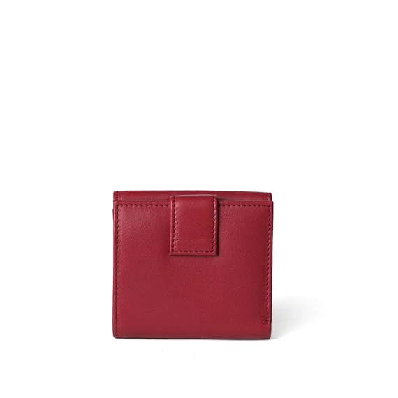 Nappa Leather Wallet Midi Ruby