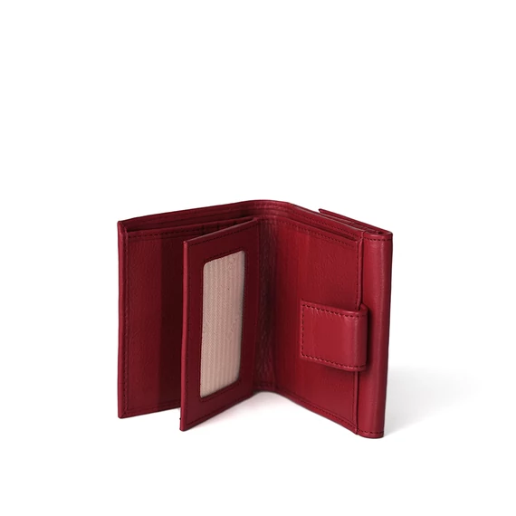 Nappa Leather Wallet Midi Ruby