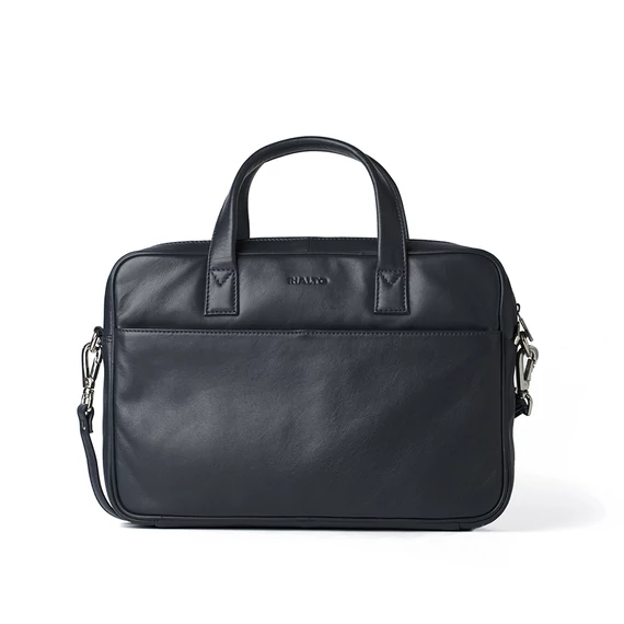 Férfi olasz bőr laptoptáska, Massimo Nappa Laptop Bag, sötétkék színben