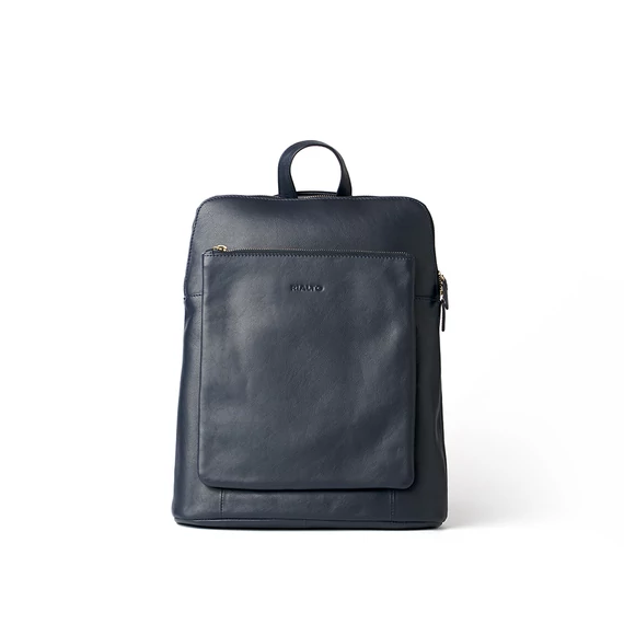 Női olasz bőr hátitáska, Elena Grande Backpack, sötétkék színben