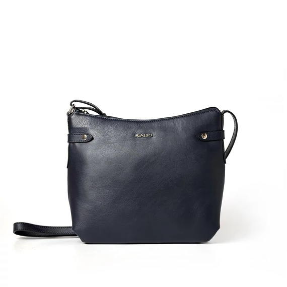 Női olasz bőr válltáska, Crossbody Bag, sötétkék színben