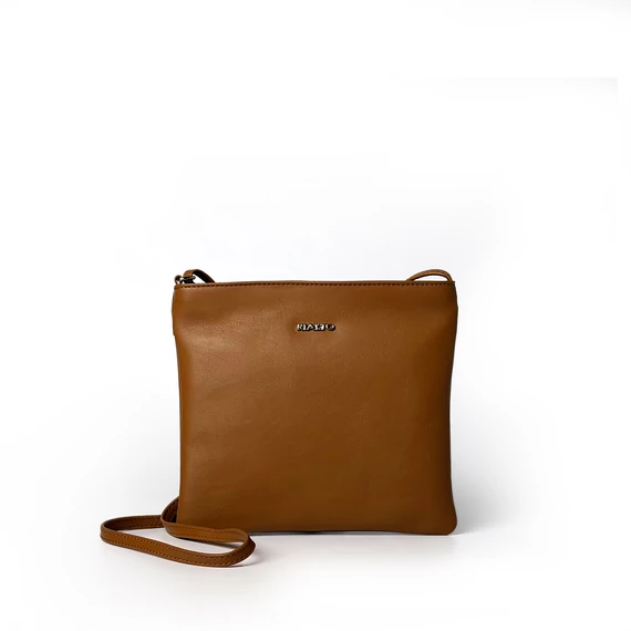 Női olasz bőr válltáska, Crossbody Bag, világosbarna színben