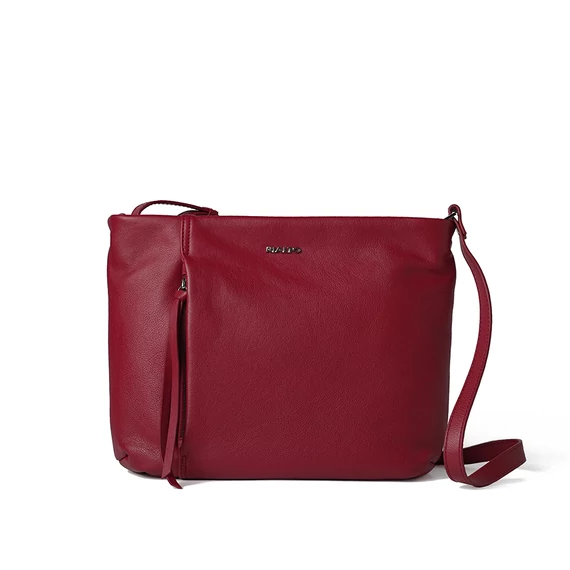 Női olasz bőr átvetős táska, Siena Crossbody Bag, piros színben