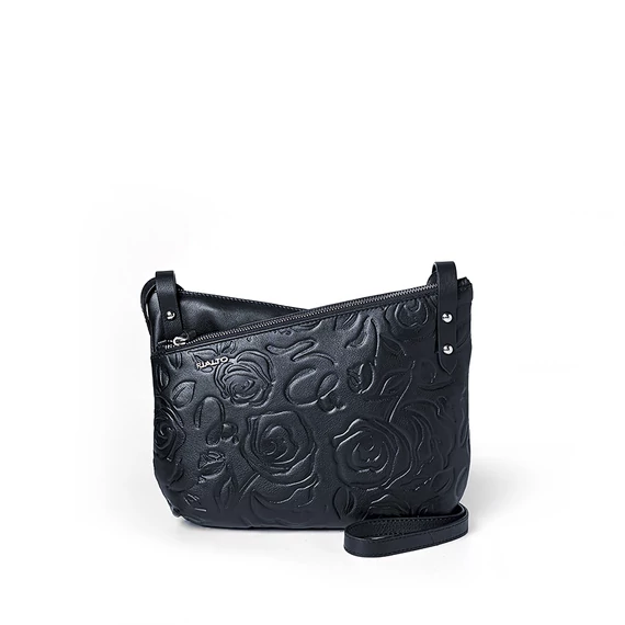 Női olasz bőr átvetős táska, Rosa Crossbody Bag, sötétkék színben