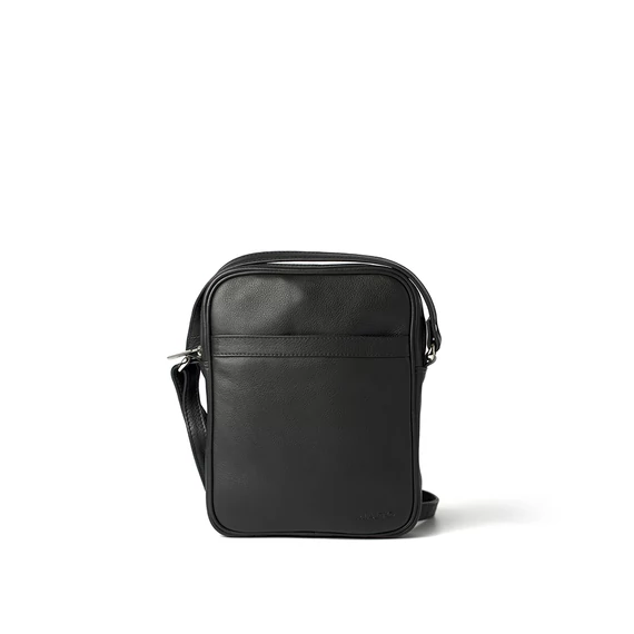 Férfi olasz bőr autóstáska, Tiziano Car Bag, fekete színben